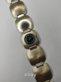 RARE VINTAGE VENUS Ladies Watch 800 Silver Bracelet Manual Wind NOS TAG 1970s