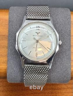 RARE Vintage 1960's WITTNAUER Automatic Hexagon Stainless Watch Kestenmade Band
