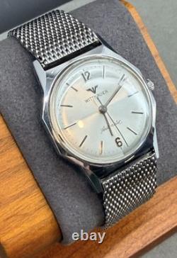 RARE Vintage 1960's WITTNAUER Automatic Hexagon Stainless Watch Kestenmade Band