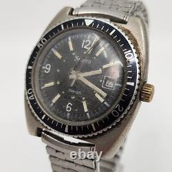 RARE Vintage 1970's Sears Swiss Diver Diver Watch For Parts Repair Restoration
