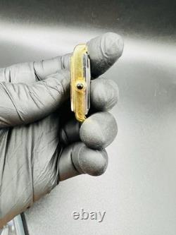 RARE Vintage 24K Gold Plated Ilona Horlogeurs Tank Swiss Made Watch (UNTESTED)