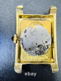 RARE Vintage 24K Gold Plated Ilona Horlogeurs Tank Swiss Made Watch (UNTESTED)