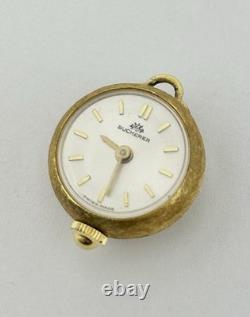 RARE Vintage Bucherer 18K GF 17J Swiss Made Skeleton Pendant Watch