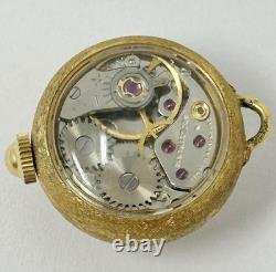 RARE Vintage Bucherer 18K GF 17J Swiss Made Skeleton Pendant Watch