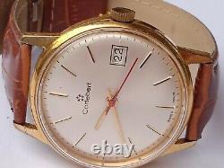 RARE Vintage CORTEBERT 17 Jewels Swiss With Date