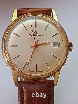 RARE Vintage CORTEBERT 17 Jewels Swiss With Date