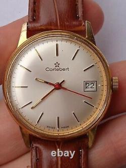 RARE Vintage CORTEBERT 17 Jewels Swiss With Date