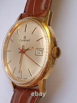 RARE Vintage CORTEBERT 17 Jewels Swiss With Date