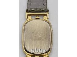 RARE Vintage Christian Dior Dual Time Zone Watch 18K Gold Plated Swiss Quartz