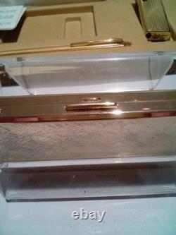 RARE! Vintage DIPLOMAT Present Set, Lighter+Pen+Card Holder, SWISS, NEW OLD