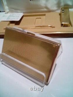 RARE! Vintage DIPLOMAT Present Set, Lighter+ Pen+ Card Holder, SWISS, NEW OLD