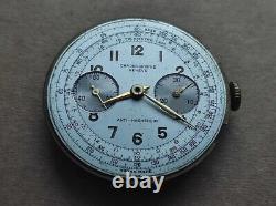 RARE Vintage GENEVE Chronograph Mens Watch Mechanism SWISS MADE