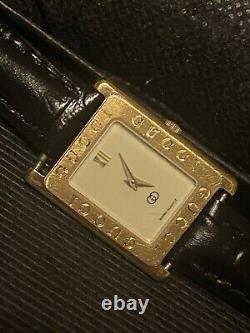 RARE Vintage Gucci Gold Plated 18MM Tank Watch Swiss Made 5 Jewels NEW Battery