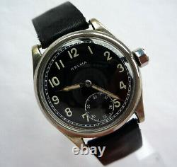 RARE Vintage Helma 1930 Swiss Made Military Mechanical Hand Winding Watch