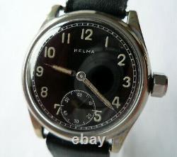 RARE Vintage Helma 1930 Swiss Made Military Mechanical Hand Winding Watch