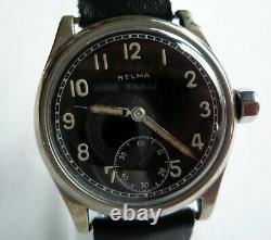 RARE Vintage Helma 1930 Swiss Made Military Mechanical Hand Winding Watch