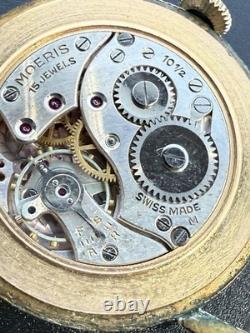 RARE Vintage Henry Capt Geneve Swiss Sec Hand Bleeding Heart Moeris Watch Runs