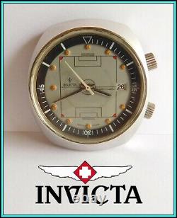 RARE Vintage INVICTA COMPRESSOR Soccer Timer Wristwatch Swiss Made WORKING