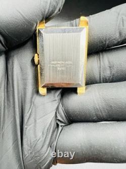 RARE Vintage Ilona Horlogeurs Swiss Made Tank Style 24k Gold Plated Watch