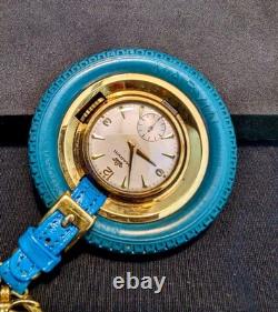 RARE Vintage Marvin Rubber Tire Watch Keyring Swiss Made 17 Jewel 3 Adjs Manual