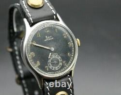 RARE Vintage Military FELCO WWII Aviator Luftwaffe Wrist Watch Swiss SERVICED