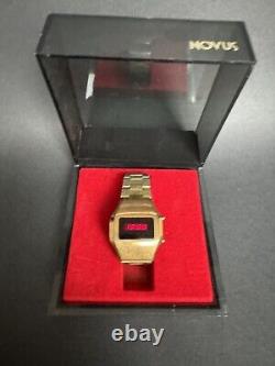 RARE Vintage Novus 1970's Dot Matrix LED Swiss Case Stainless Wrist Watch