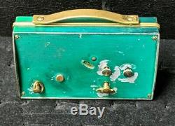 RARE Vintage Phinney-Walker SWISS Music Box Alarm Clock STEEL BRASS! WORKS