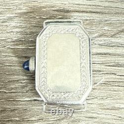 RARE Vintage Platinum Art Deco Perret Swiss Ladies Watch 15j 20 Diamonds