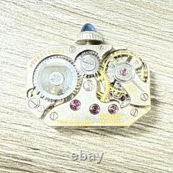 RARE Vintage Platinum Art Deco Perret Swiss Ladies Watch 15j 20 Diamonds