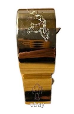 RARE-Vintage SWISS REUGE (8) Day Brass Musical Alarm Clock 3x3x1 Working