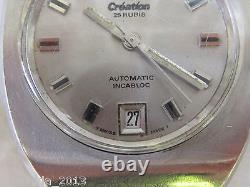 RARE Vintage SWISS Wrist Watch CREATION Automatic Incabloc