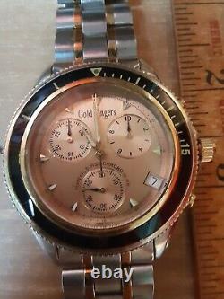 RARE Vintage Seapearl SWISS Chrono 20ATM Gold Fingers Date Watch G10.211