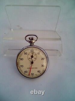 RARE! Vintage Stopwatch EXELSIOR PARK Swiss Made 1/100 Timegrapher TESTED
