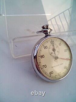 RARE! Vintage Stopwatch EXELSIOR PARK Swiss Made 1/100 Timegrapher TESTED