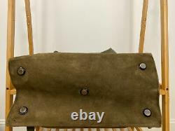 RARE Vintage Swiss Army Military Waterproof Rucksack Backpack Metal Plated Back