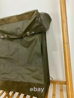 RARE Vintage Swiss Army Military Waterproof Rucksack Backpack Metal Plated Back