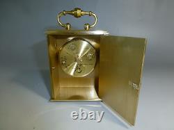 RARE Vintage Swiss DUNHILL 8 Day Carriage Alarm Clock 15 Jewels (Watch Video)