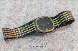 RARE Vintage Swiss Watch Bucherer Q 255.507 Tank, Extra Thin 5.8mm. New battery