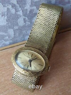 RARE Vintage Swiss watch 17 Jewels retro pierre lhuillier watch oval plaque g 10