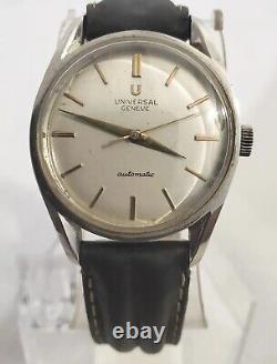RARE Vintage Universal Geneve Automatic Watch White Dial swiss made Excellent