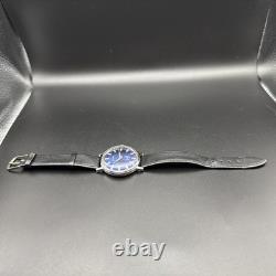 RARE Vintage Waltham Smoseco Blue Dial Sub-Dial Mechanical Watch Swiss Made