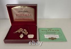 RARE Vintage Wittnauer Watch Swiss 10K Gold Filled Rose Flower Brooch With Box