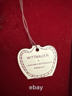 RARE Vintage Wittnauer Watch Swiss 10K Gold Filled Rose Flower Brooch With Box