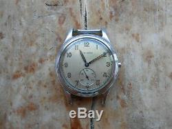 RARE! Vintage swiss military style stainless steel watch LONGINES, 1940-50s