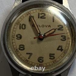 RARE WWII BULOVA Watch Wrist Military WW2 Swiss USA Vintage Old 40's