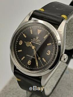 ROLEX EXPLORER 5504 SUPER PRECISION Rare Vintage Gilt Chapter Ring Swiss Watch