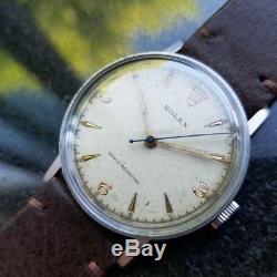 ROLEX Men's Rare Manual Hand-Wind 3742 Military Watch c. 1938 Swiss Vintage MS101