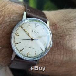 ROLEX Men's Rare Manual Hand-Wind 3742 Military Watch c. 1938 Swiss Vintage MS101