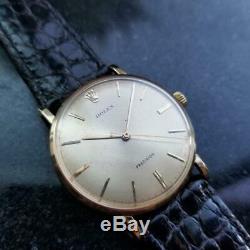 ROLEX Rare Men's 18k Gold Precision 9659 Hand-Wind, c. 1950s Swiss Vintage LV682