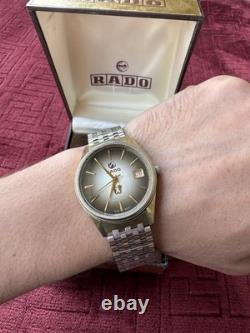 Rado Golden Horse Vintage Automatic Watch Sapphire Date Swiss Classic 34mm Rare